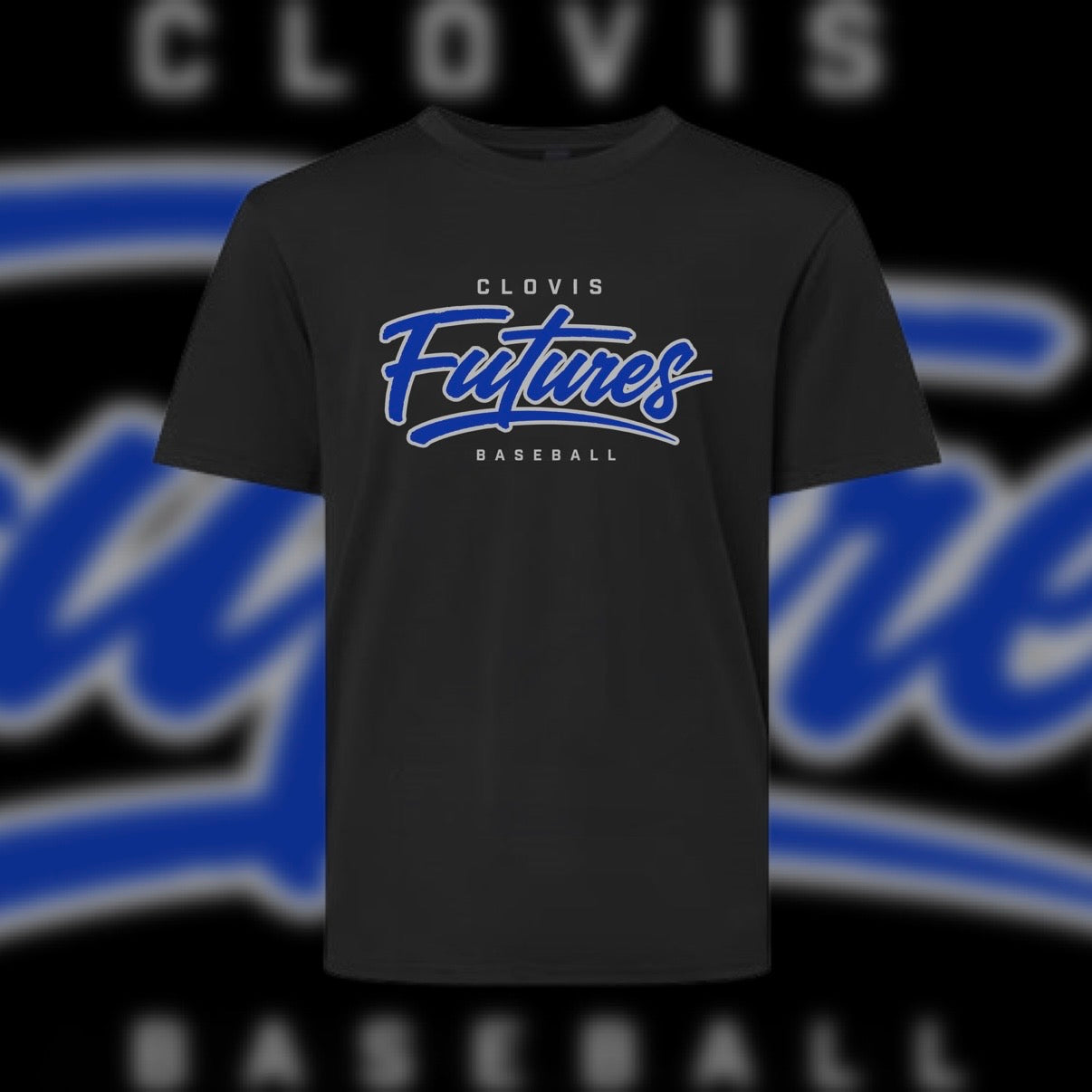 Clovis Futuristic Cursive T-Shirt